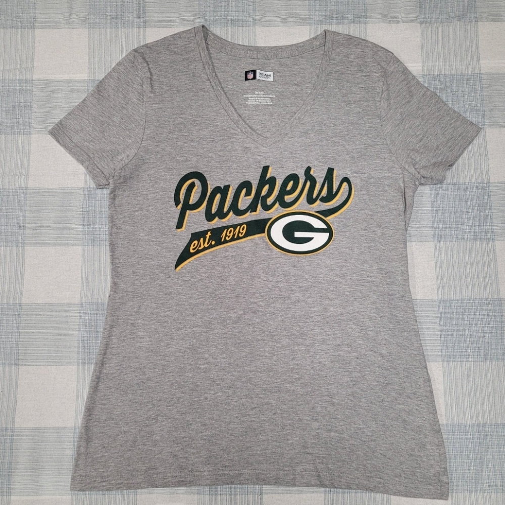NWT Women Green Bay Packers Shirt - Medium Gray - NFL